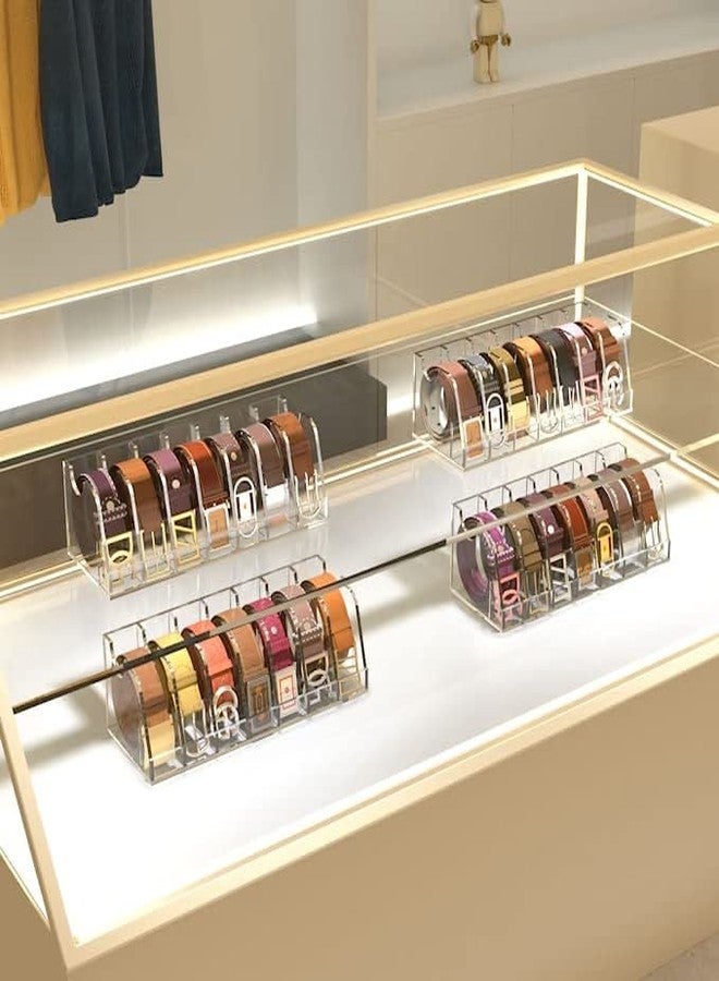 HOMANLY Belt Organizer 7 Slots - Clear Acrylic Belt Storage for Closet, Wall Mount Belt Holder, Space-Saving Belt Display Organizer - Image 5